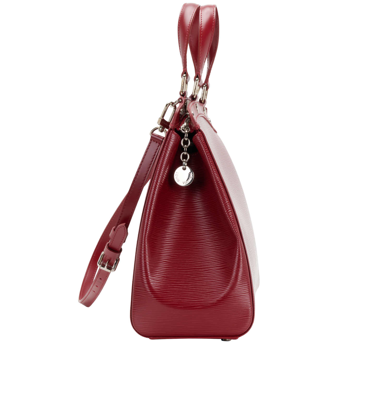 Brea MM, &pound;495, Handbags, Red, Leather, Side view